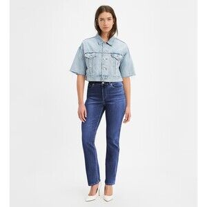 Levi's woman 29 29 514TM classic straight leg blue denim jean Y2K